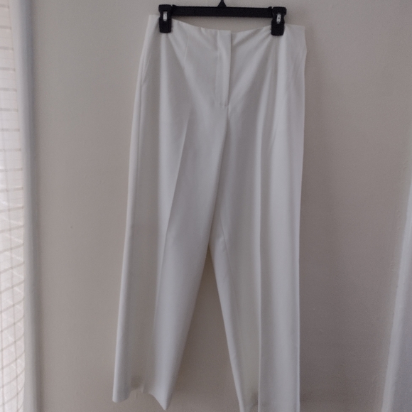 Talbots Petites Stretch Vintage White Wide Leg Lined Pants Size 10p - Picture 4 of 14